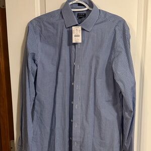 J. Crew Men's Blue Gingham Dress Shirt